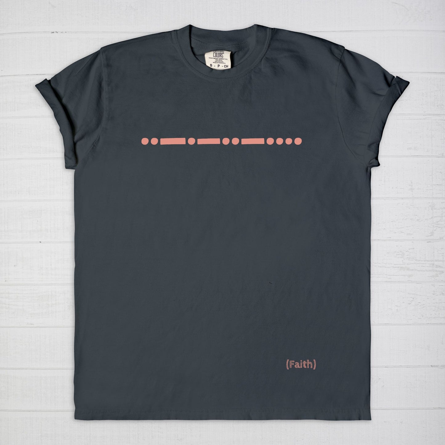 FAITH Morse Code Comfort Color Tee 1717