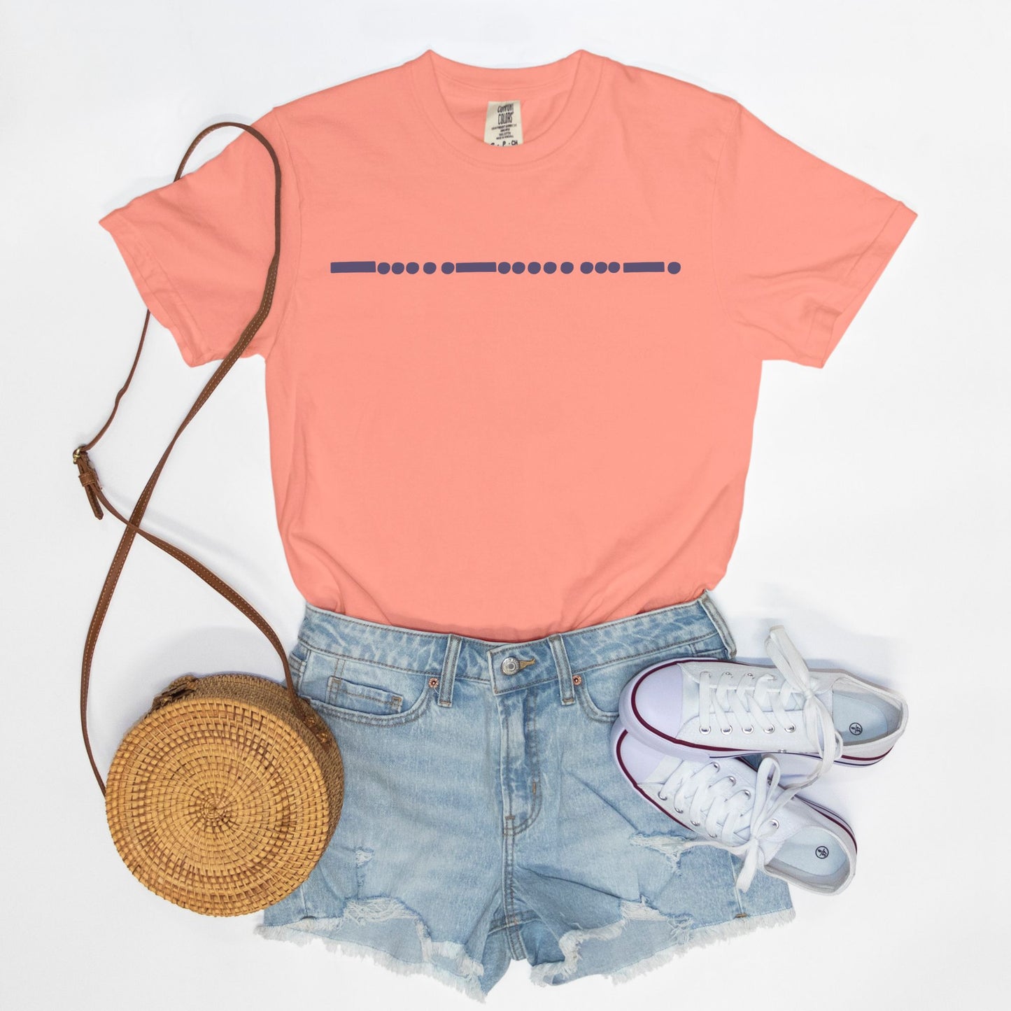 Believe Morse Code Comfort Color Tee 1717