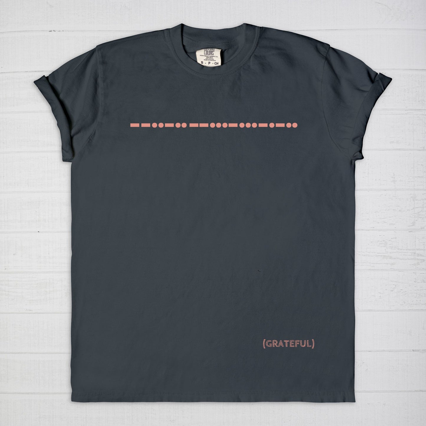 GRATEFUL Morse Code Comfort Color Tee 1717