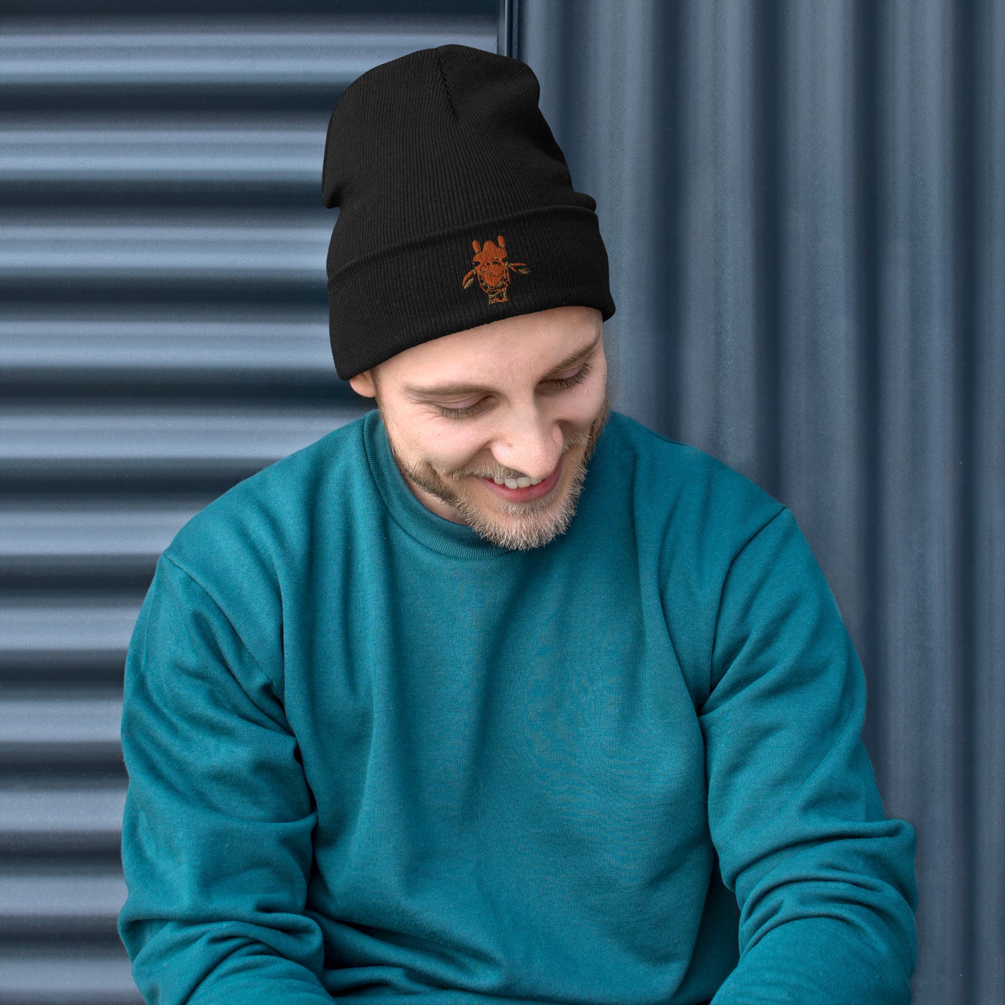 Giraffe Embroidered Beanie