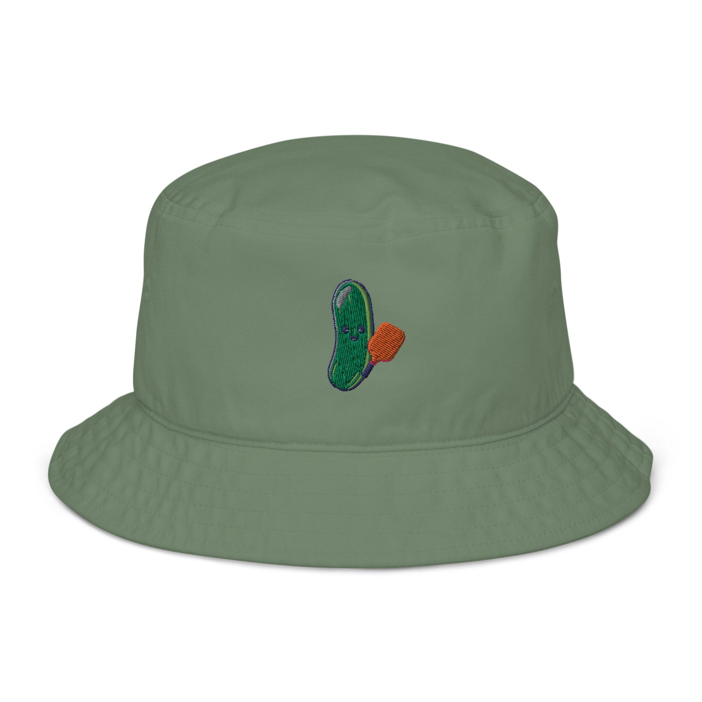 Embroidered Pickle Organic bucket hat