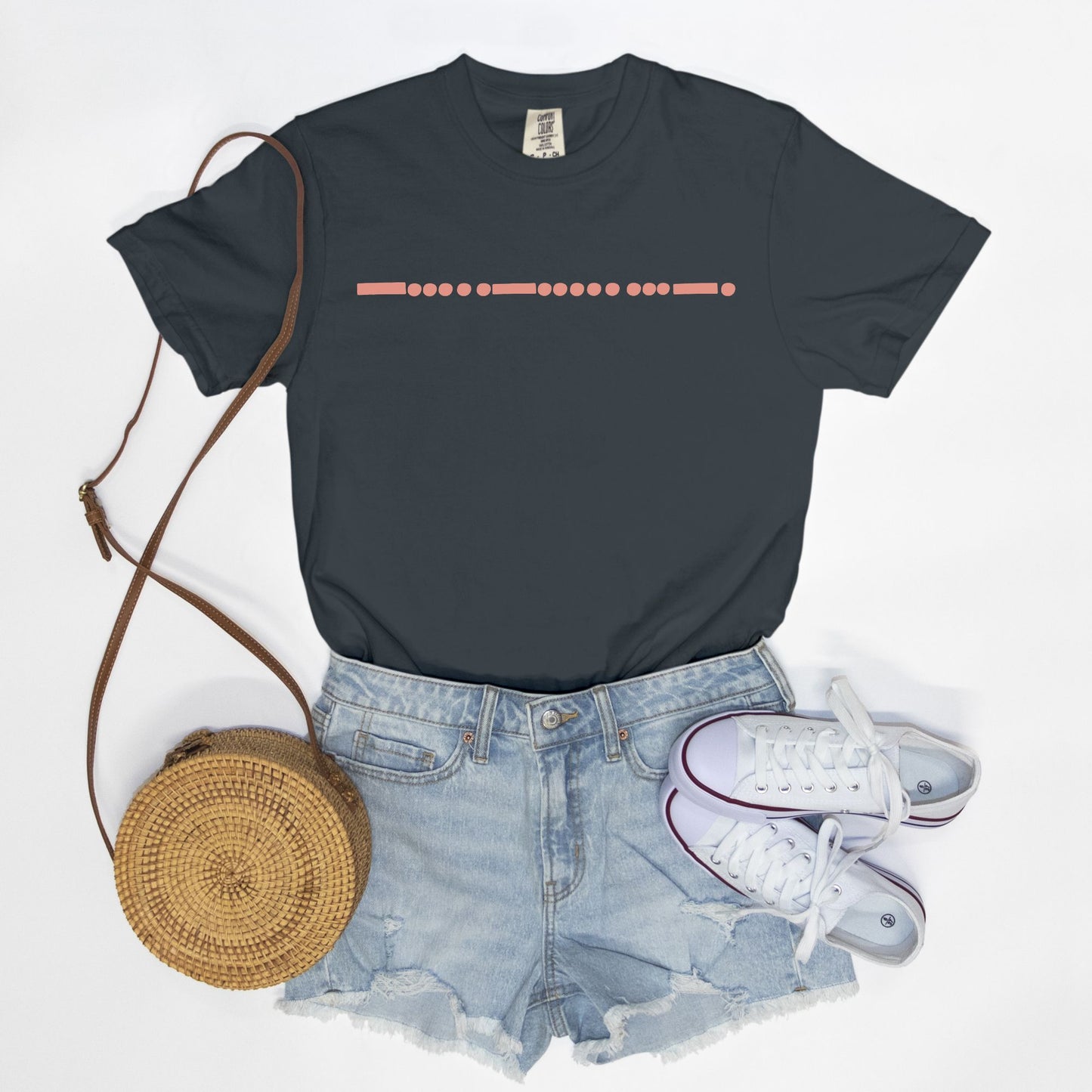 Believe Morse Code Comfort Color Tee 1717