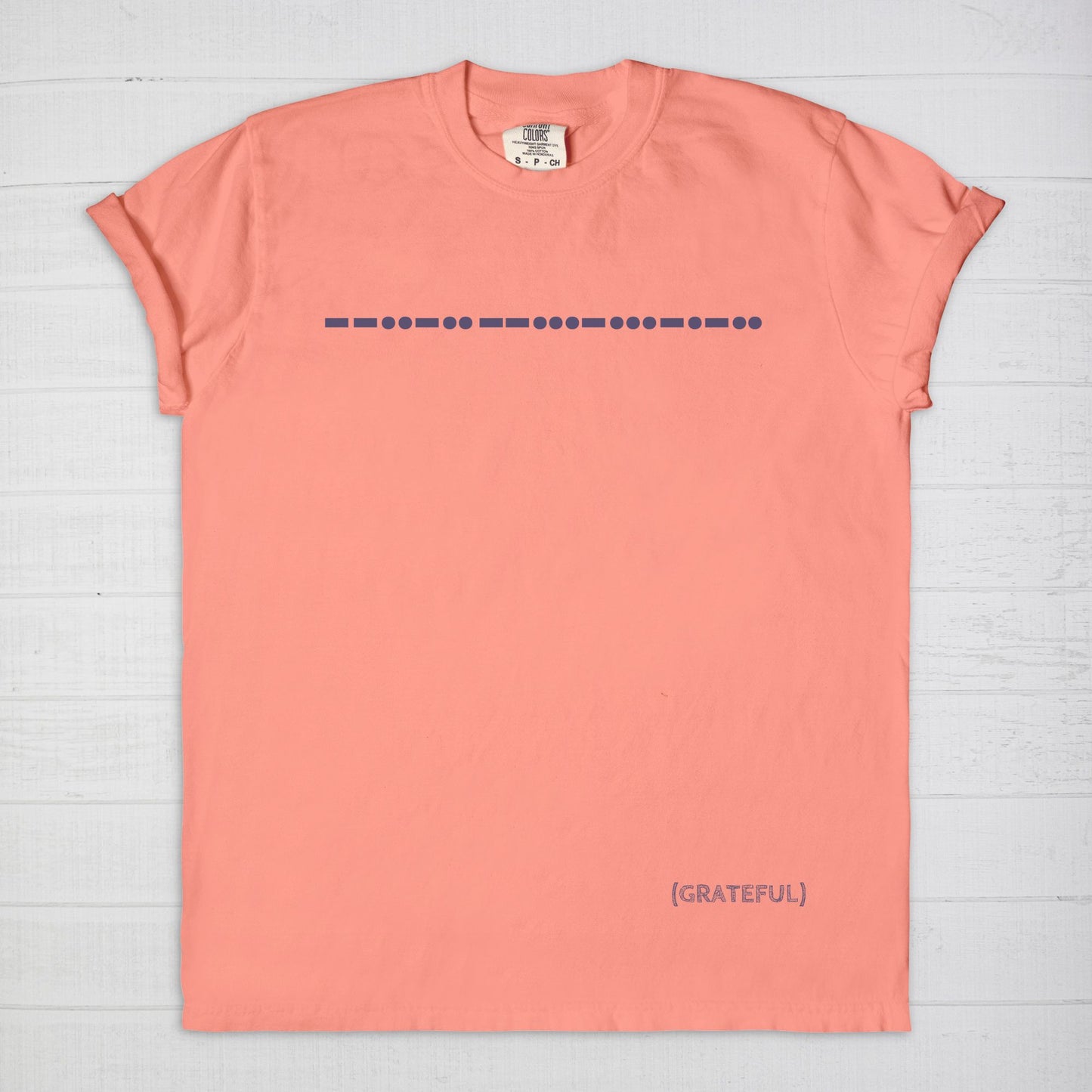 GRATEFUL Morse Code Comfort Color Tee 1717