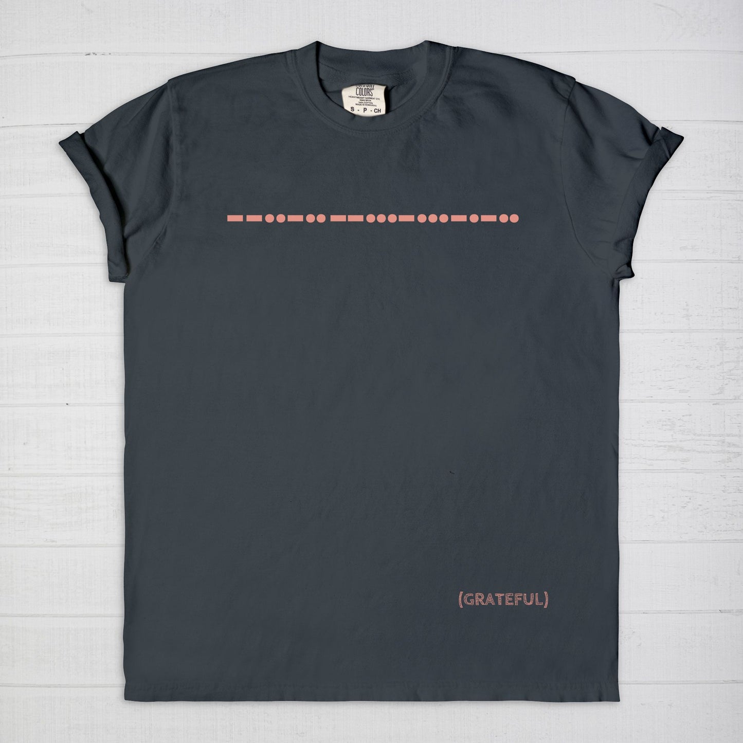 GRATEFUL  Morse Code Comfort Color Tee 1717