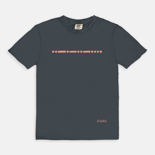 FAITH Morse Code Comfort Color Tee 1717