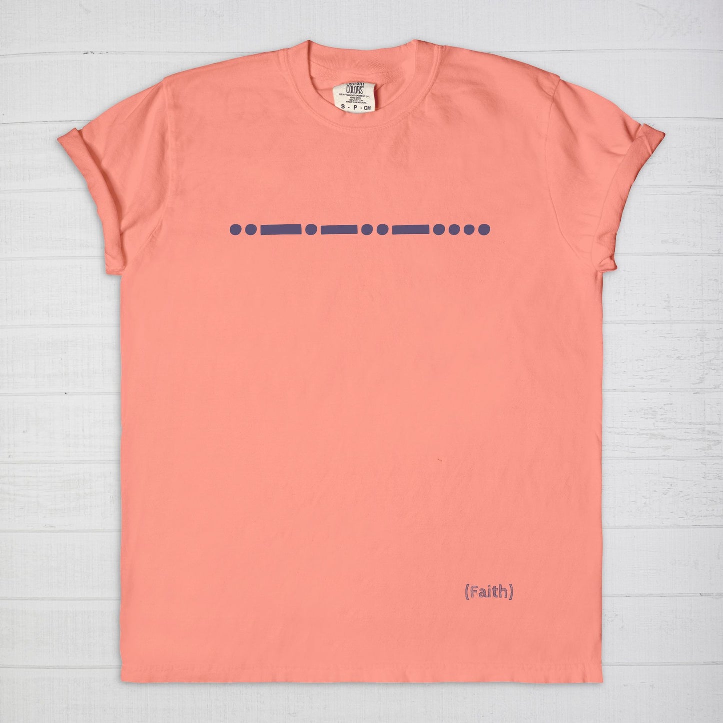 FAITH Morse Code Comfort Color Tee 1717