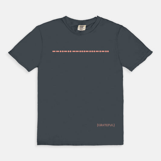 GRATEFUL  Morse Code Comfort Color Tee 1717