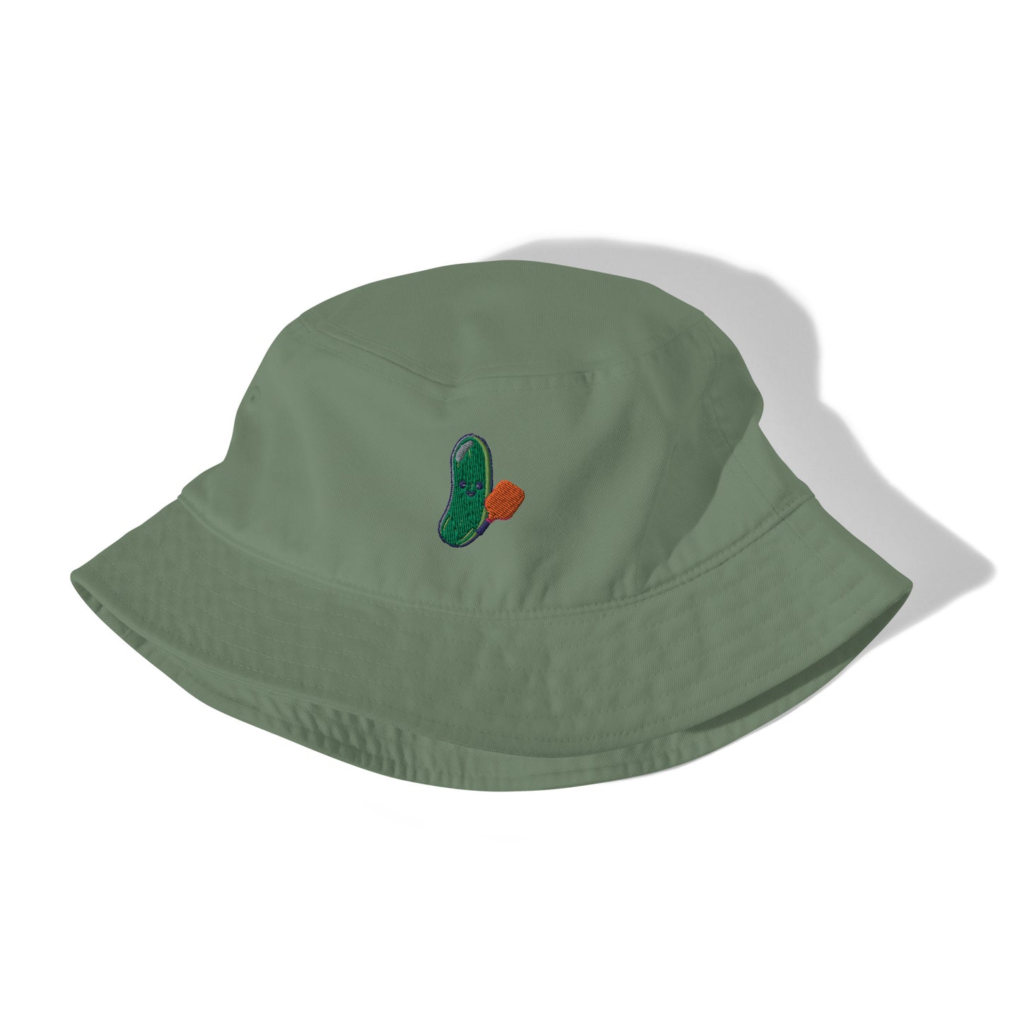 Embroidered Pickle Organic bucket hat